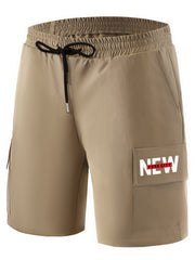 Men's Waist Drawstring Cargo Shorts