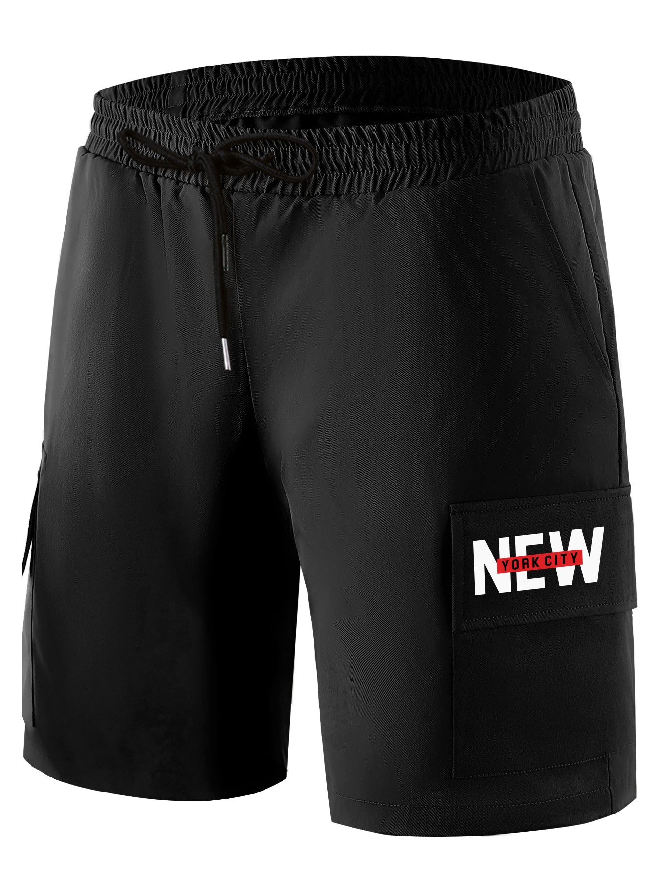 Men's Waist Drawstring Cargo Shorts