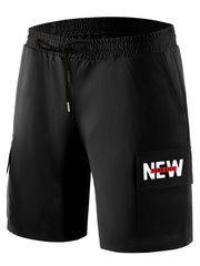 Men's Waist Drawstring Cargo Shorts