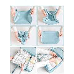 7pcs Clear Packaging Travel Luggage Organizer Hangable Laundry Bag Shoe Bag