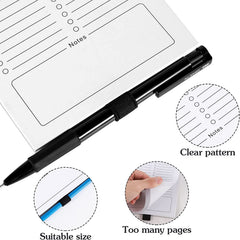 Grocery List Magnet Pad For Fridge, Fun Memo Magnetic Notepad with Pen Clip