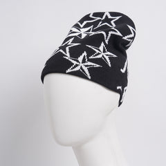 Star Printed Knitted Hip-hop Beanie Street Punk Winter Cap