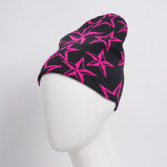 Star Printed Knitted Hip-hop Beanie Street Punk Winter Cap