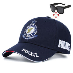 Tactical Baseball Cap Snapback Hat And Glasses