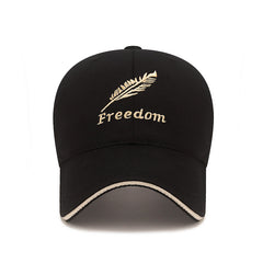 Men's Feather Embroidered Baseball Cap, Sunscreen Mesh Hat