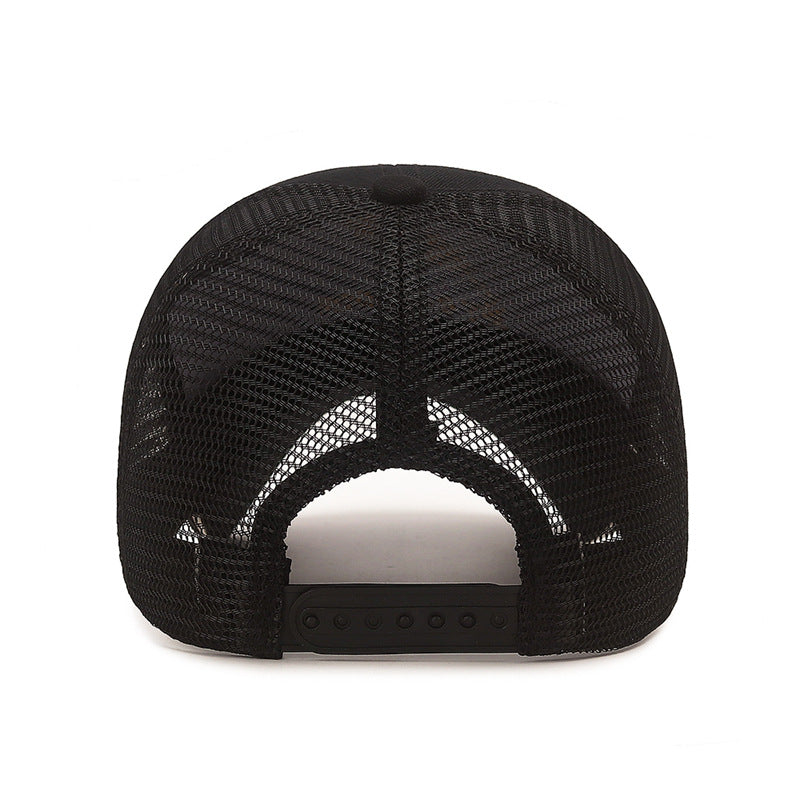 Men's Feather Embroidered Baseball Cap, Sunscreen Mesh Hat