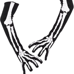 Halloween Skeleton Pattern Gloves Ghost Loves Halloween Costume Prop Party