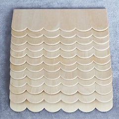 12Pcs Dollhouse Roof Tiles Wooden Roof Tiles DIY Dolls House
