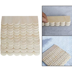 12Pcs Dollhouse Roof Tiles Wooden Roof Tiles DIY Dolls House