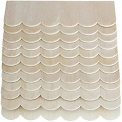 12Pcs Dollhouse Roof Tiles Wooden Roof Tiles DIY Dolls House