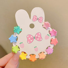 10pcs Baby Girls Hair Accessories Flowers Stars Crowns Rabbits
