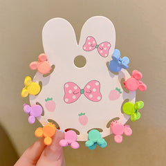 10pcs Baby Girls Hair Accessories Flowers Stars Crowns Rabbits