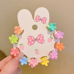 10pcs Baby Girls Hair Accessories Flowers Stars Crowns Rabbits