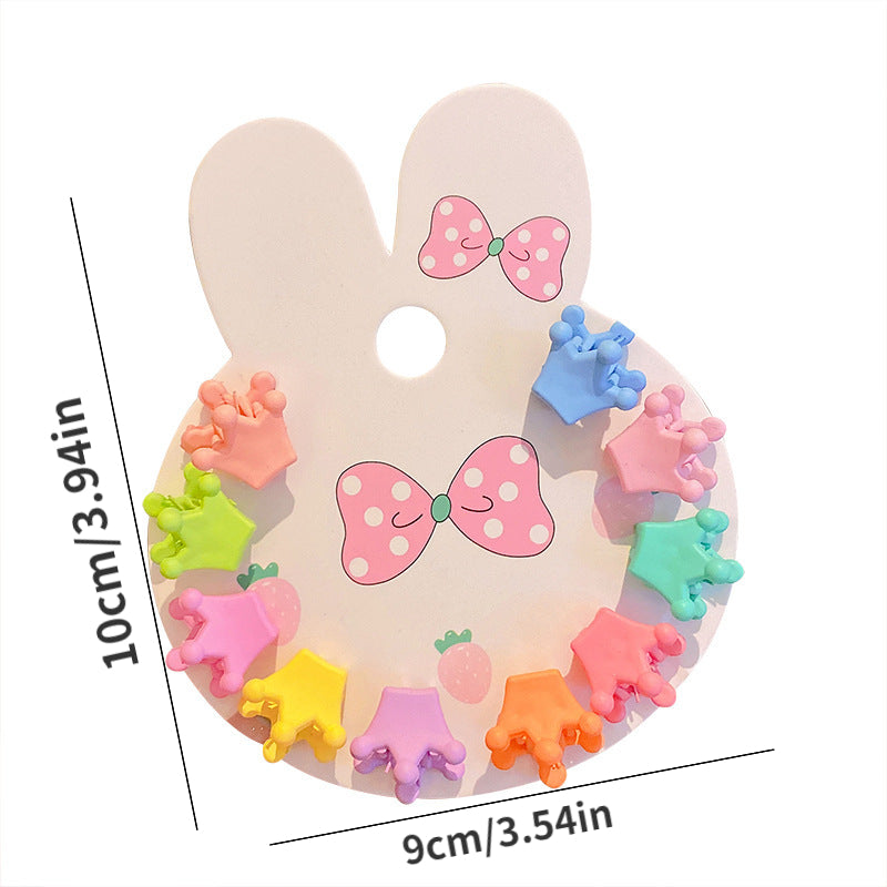 10pcs Baby Girls Hair Accessories Flowers Stars Crowns Rabbits
