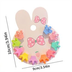 10pcs Baby Girls Hair Accessories Flowers Stars Crowns Rabbits
