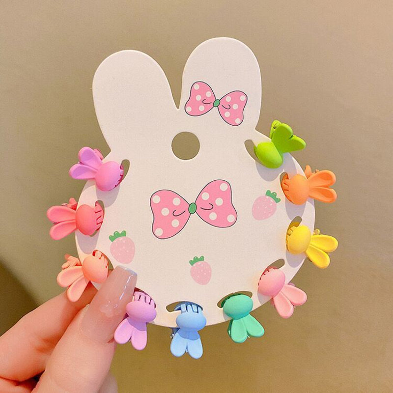 10pcs Baby Girls Hair Accessories Flowers Stars Crowns Rabbits