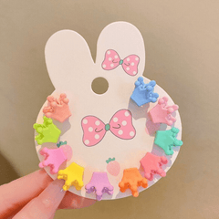 10pcs Baby Girls Hair Accessories Flowers Stars Crowns Rabbits