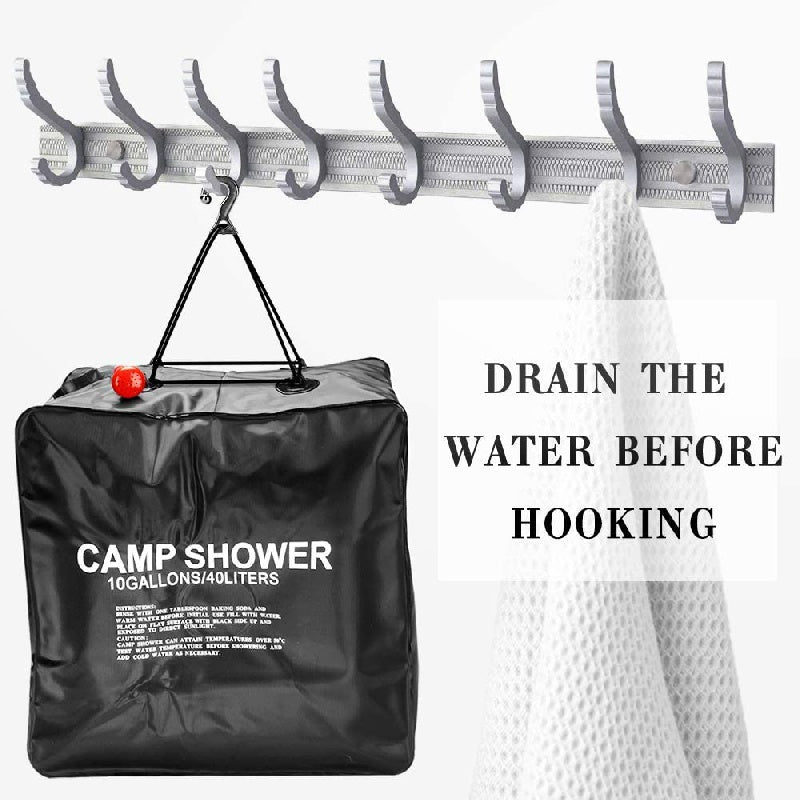 40L Solar Shower Bag w/ On/Off Switch Shower Head - Camping, Beach
