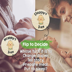 Wooden Parent Decision Coin - Funny Pregnancy Gift