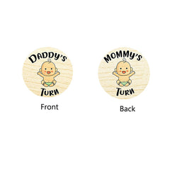 Wooden Parent Decision Coin - Funny Pregnancy Gift