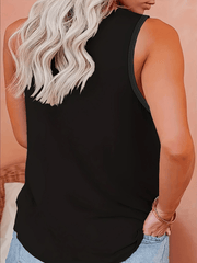 Leopard Slogan Print Tank Top for Women