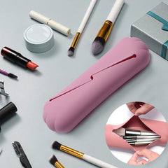 Minimalist Solid Brush Bag Organizer Portable Makeup Storage Bag