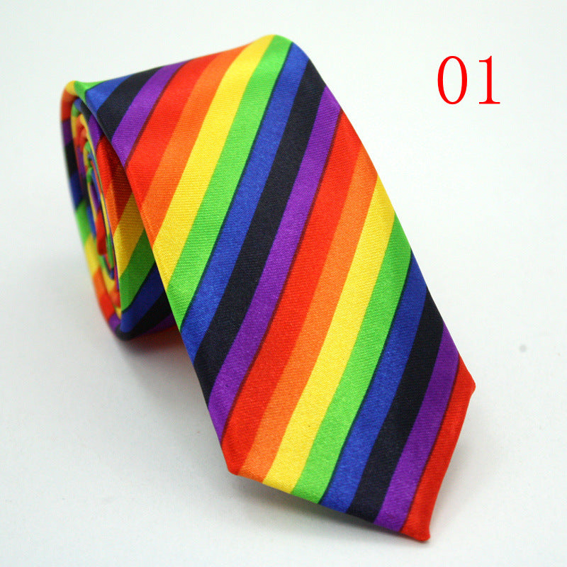 Men's Striped Block Tie Hip Hop Style for Party Wedding
