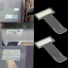 5pcs Car Parking Ticket Clip Auto Fastener Card Bill Holder Mount