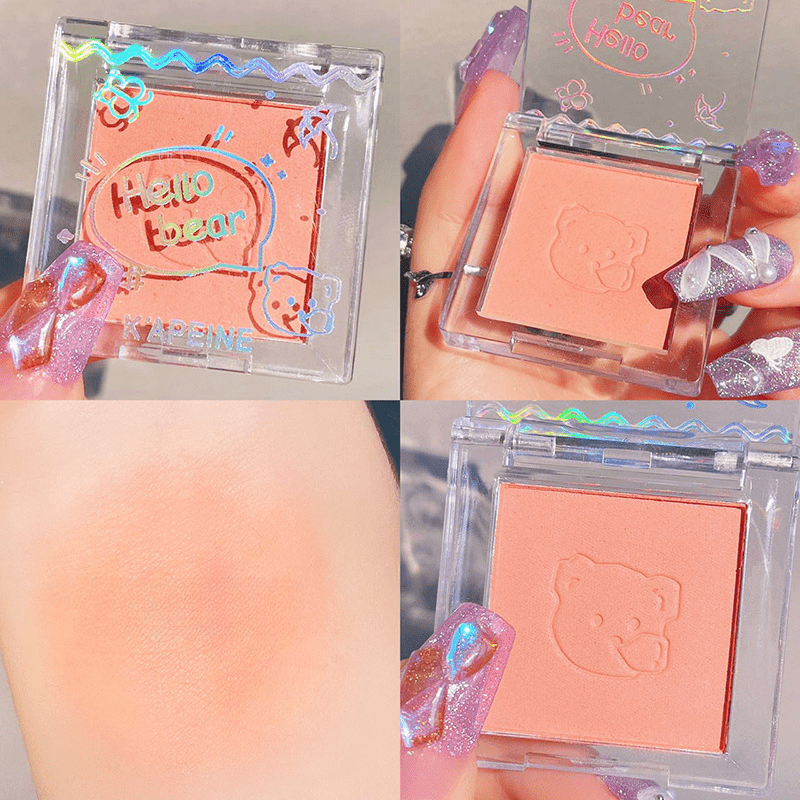 Matte Monochrome Blush Highlighter Palette Natural Milk Apricot