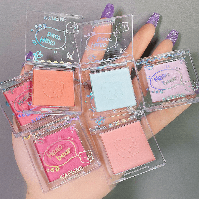 Matte Monochrome Blush Highlighter Palette Natural Milk Apricot