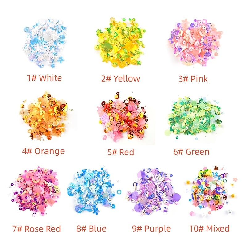 3g Holographic Pearl Glitters Flakes Beads for Art Craft Nail Decoration