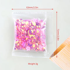 3g Holographic Pearl Glitters Flakes Beads for Art Craft Nail Decoration