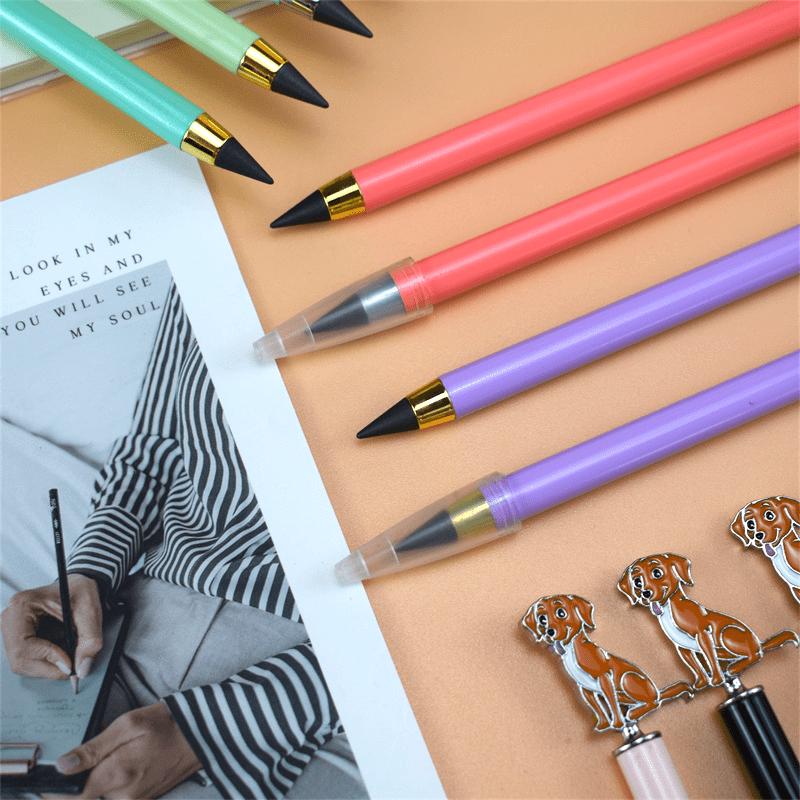 Creative Cartoon Pug Metal Pencil for Kids and Adults