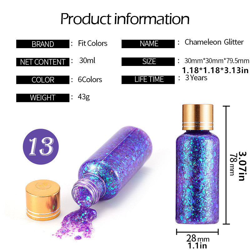 Colorful Mermaid Sequin Gel Eyeshadow Cream