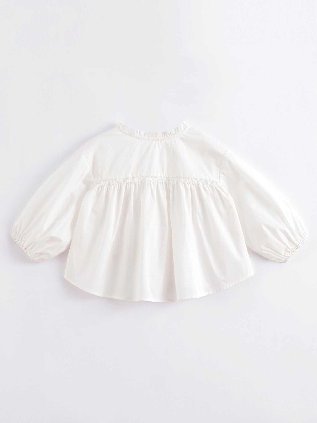 Girls Frill Collar Cotton Long Sleeve Shirt Button Down Blouse Shirt