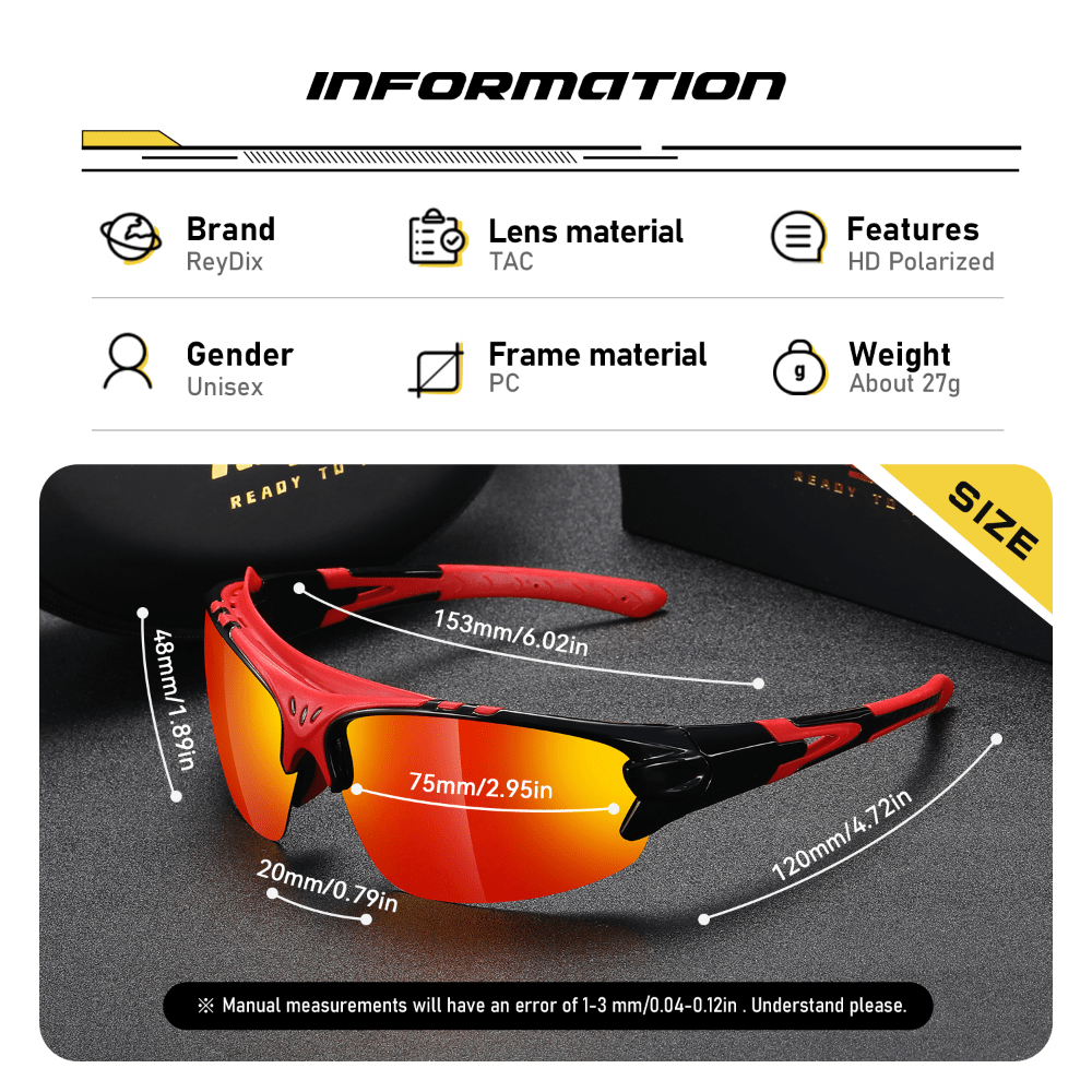 Polarized Outdoor Sports Sunglasses Colorful Film Winproof Sunglasses