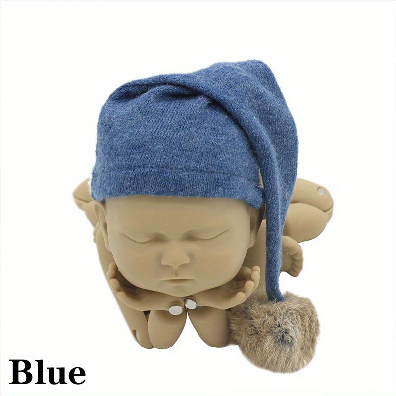 Newborn Baby Furry Ball Hat & Wrap Cap Photo Props