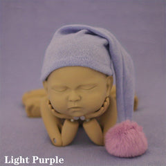 Newborn Baby Furry Ball Hat & Wrap Cap Photo Props