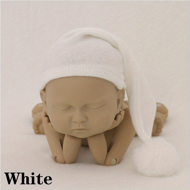 Newborn Baby Furry Ball Hat & Wrap Cap Photo Props