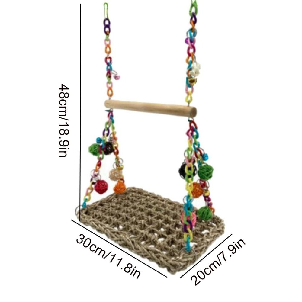 Bird Swing & Climbing Hammock Toy for Small Birds