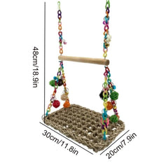 Bird Swing & Climbing Hammock Toy for Small Birds