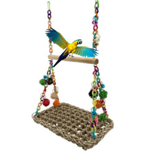 Bird Swing & Climbing Hammock Toy for Small Birds