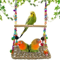 Bird Swing & Climbing Hammock Toy for Small Birds