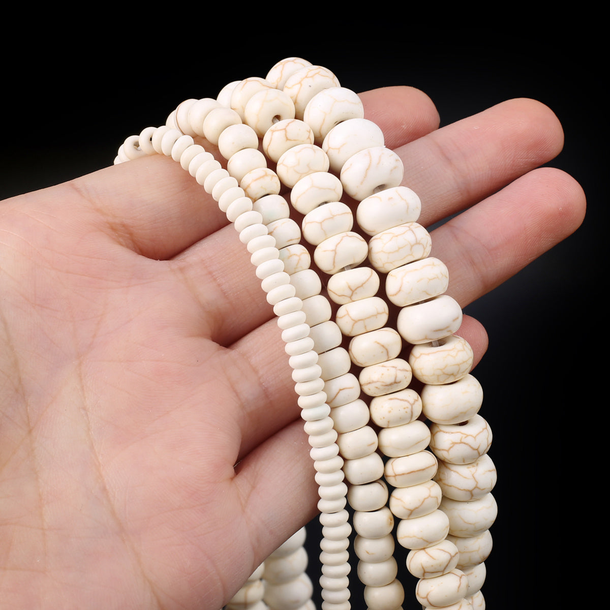 Natural Turquoise Beads Abacus Shape Spacer Beads 38cm