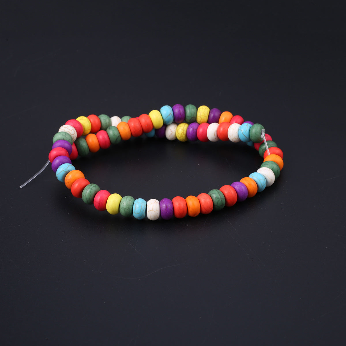 Natural Turquoise Beads Abacus Shape Spacer Beads 38cm