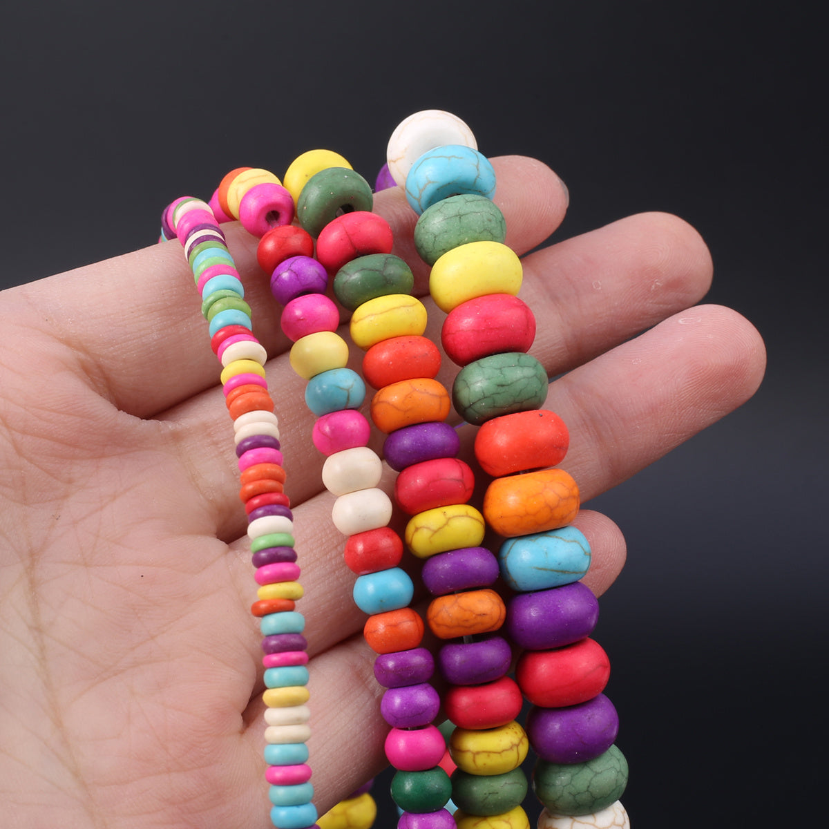Natural Turquoise Beads Abacus Shape Spacer Beads 38cm