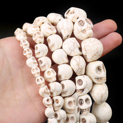 Turquoise Stone Skull Spacer Beads for Jewelry Making DIY