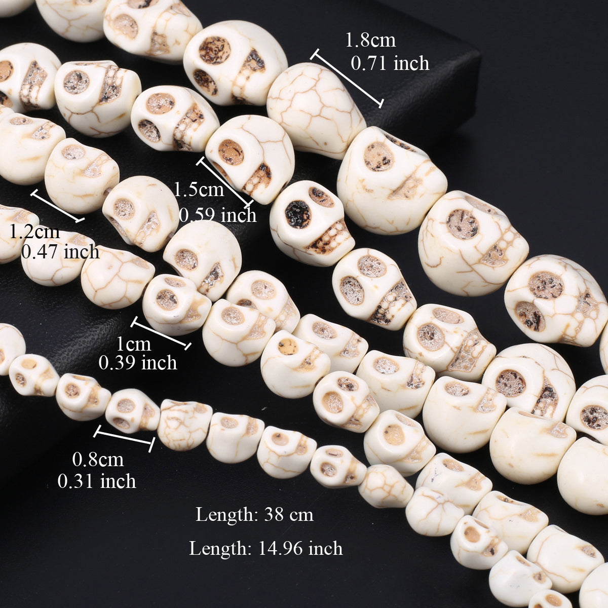 Turquoise Stone Skull Spacer Beads for Jewelry Making DIY