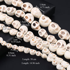 Turquoise Stone Skull Spacer Beads for Jewelry Making DIY