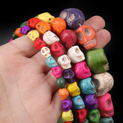 Turquoise Stone Skull Spacer Beads for Jewelry Making DIY
